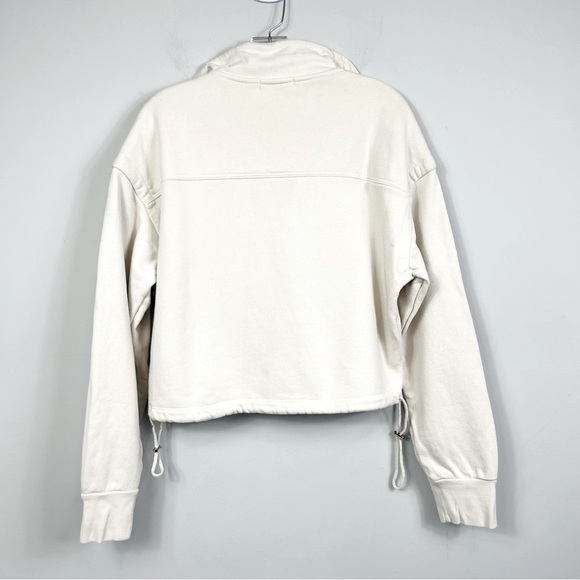 JONATHAN SIMKHAI STANDARD Zella Cropped Half Zip Sweatshirt Top French Terry S - Picture 12 of 16